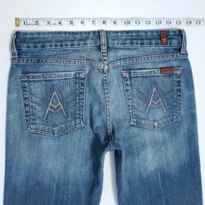 7 for all Mankind A POCKET Boot Cut Faded Jeans 29